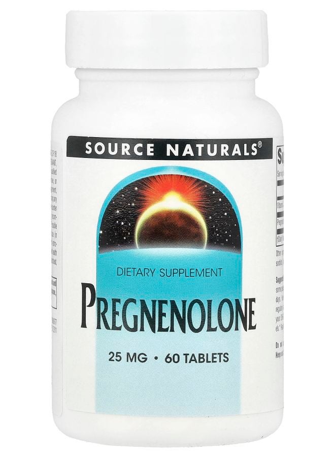 Source Naturals Pregnenolone 25 mg 60 Tablets - Image 1