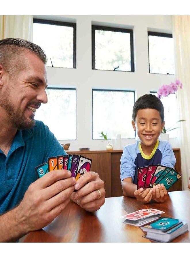 2 Pieces Mattel Games UNO FLIP! Family Classic Card With 112 Portable Cards For Party and Traveling for Kids - Image 2