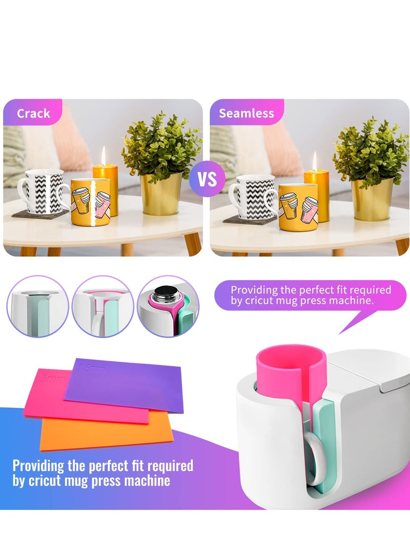 3 Pieces Sublimation Tumbler Wrap Set for Mug Press Attachment, Silicone Plate for Thermal Sublimation Mugs, Ideal for Sublimation Tumbler Blanks Press Attachment  - Image 4