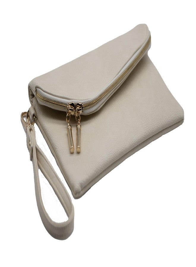 Amaze Clutch Purse for Women - PU Leather Cross Body Bag Women - Cute and Fashionable Envelope Clutch (Beige) - Image 4