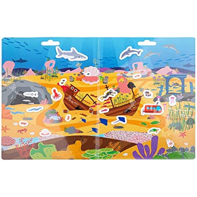 WASHABLE REUSABLE AQUATIC ADVENTURE STICKER BOOK