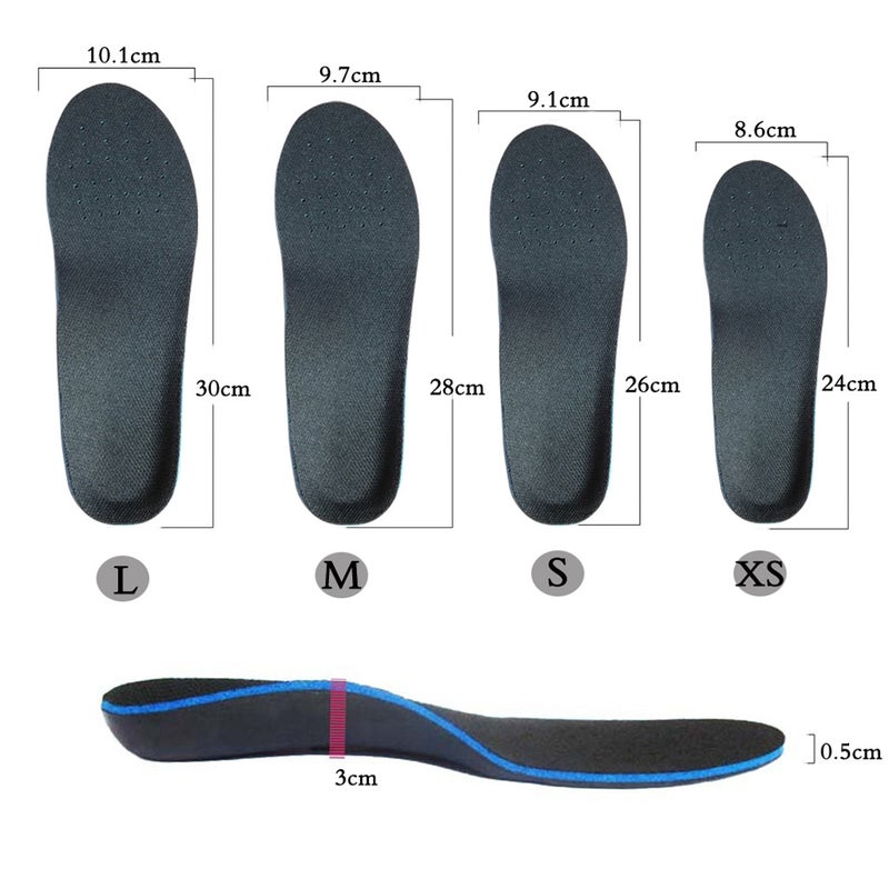 1 Pair Foot Care Cushions Pads Flat Foot Unisex Shoe Cushions Footwear Supplies Size XS - Image 4