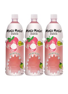 Pack of 3 Lychee Juice 1Ltr - with Real Fruit Nata De Coco Chunks