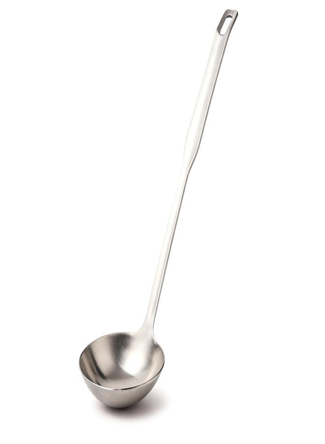 Voltology Professional Stainless Steel Soup Ladle, 11.8" Comfort Grid, Long Ergonomic Handle, Durable Kitchen Utensil for Cooking, Stirring, Serving Soups, Heavy-Duty Metal, Dishwasher Safe - Image 1