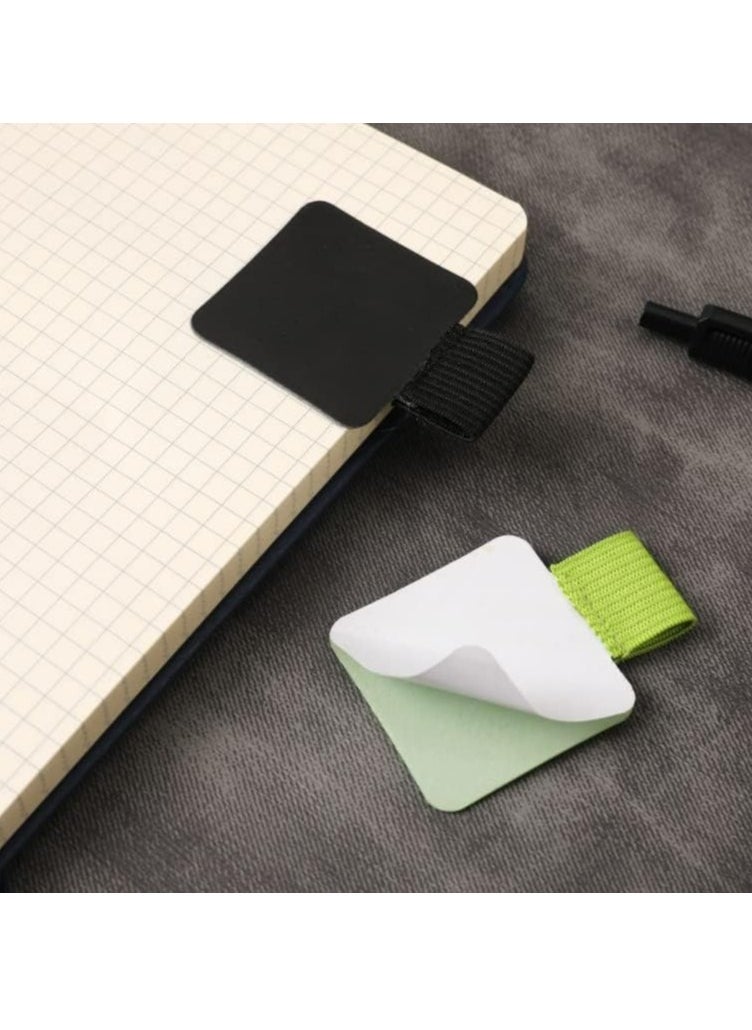 Generic - 6 PCS Pen Loop Holder Self-Adhesive Leather Pen Loop with Elastic Band for Notebooks, Journals, Calendars, Planner,ipad Capacitive pen， 6 Colors - Image 1