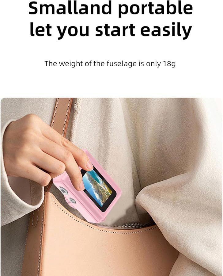 Pink Digital Camera 1080P HD Portable Keychain Video Camera for Students Travel Records - Image 4