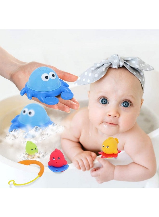 Simba Abc Baby Bath Toys For Kids | 3 Vinyl Water Floating Fish With Hanger And Fishing Rod | Toddler Pool Toys For 6 Month Old Baby | Cute Swimming Bath Squeeze Toys - BIS Approved (Multicolor) - Image 1