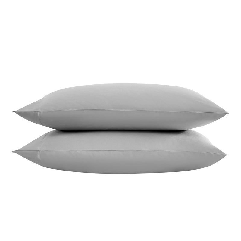 Vera Wang - Pillow Case Set  Luxury Sateen Cotton Bedding  800 Thread Count  Soft & Smooth Home Decor (Steel Grey  Standard Pillowcases) - Image 1