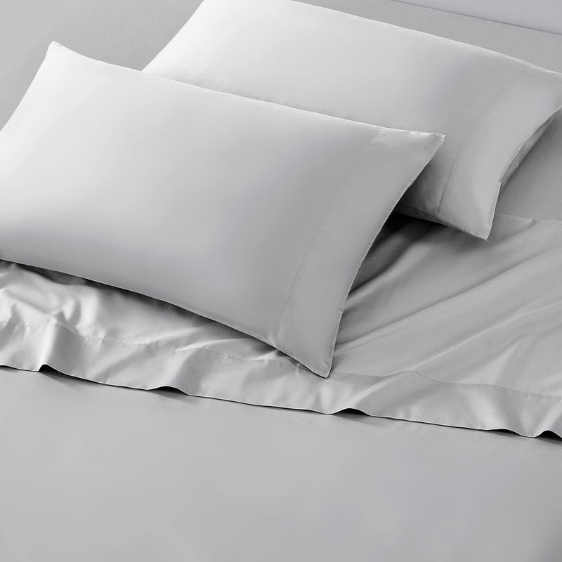 Vera Wang - Pillow Case Set  Luxury Sateen Cotton Bedding  800 Thread Count  Soft & Smooth Home Decor (Steel Grey  Standard Pillowcases) - Image 2
