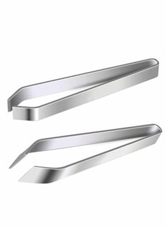 KASTWAVE 2 Pieces Fish Bone Tweezers Set Includes Stainless Steel Tongs Tweezers Fish Scale Scraper Removers Flat and Slant Tweezers Pliers for Chef Cooking Utensils, Sea Food, Beauty Tools  - Image 1
