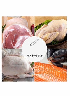 KASTWAVE 2 Pieces Fish Bone Tweezers Set Includes Stainless Steel Tongs Tweezers Fish Scale Scraper Removers Flat and Slant Tweezers Pliers for Chef Cooking Utensils, Sea Food, Beauty Tools  - Image 5