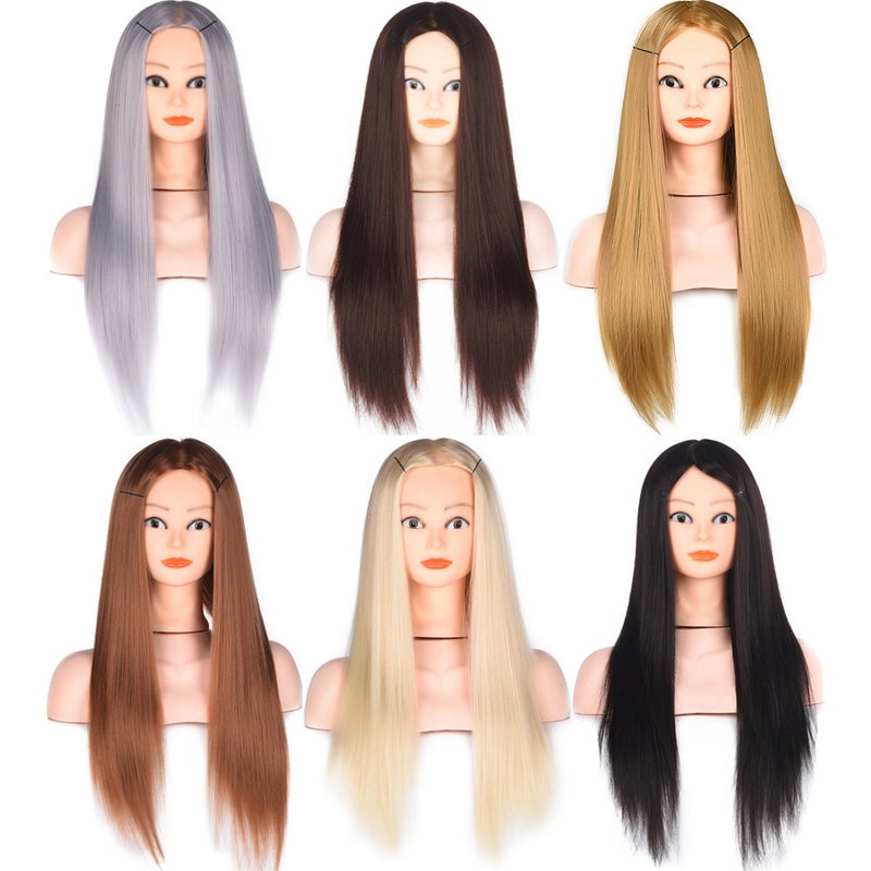 Generic Mannequin Head Hair Styling PracticeNatural color with makeup Natural color with makeup