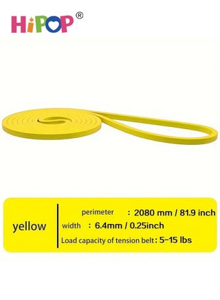 5-15 Lbs Resistance Band,Pull Up Assistance Band for Legs,Working Out,Muscle Training,Yoga,Shape Body,Men Women (Yellow) - view 2