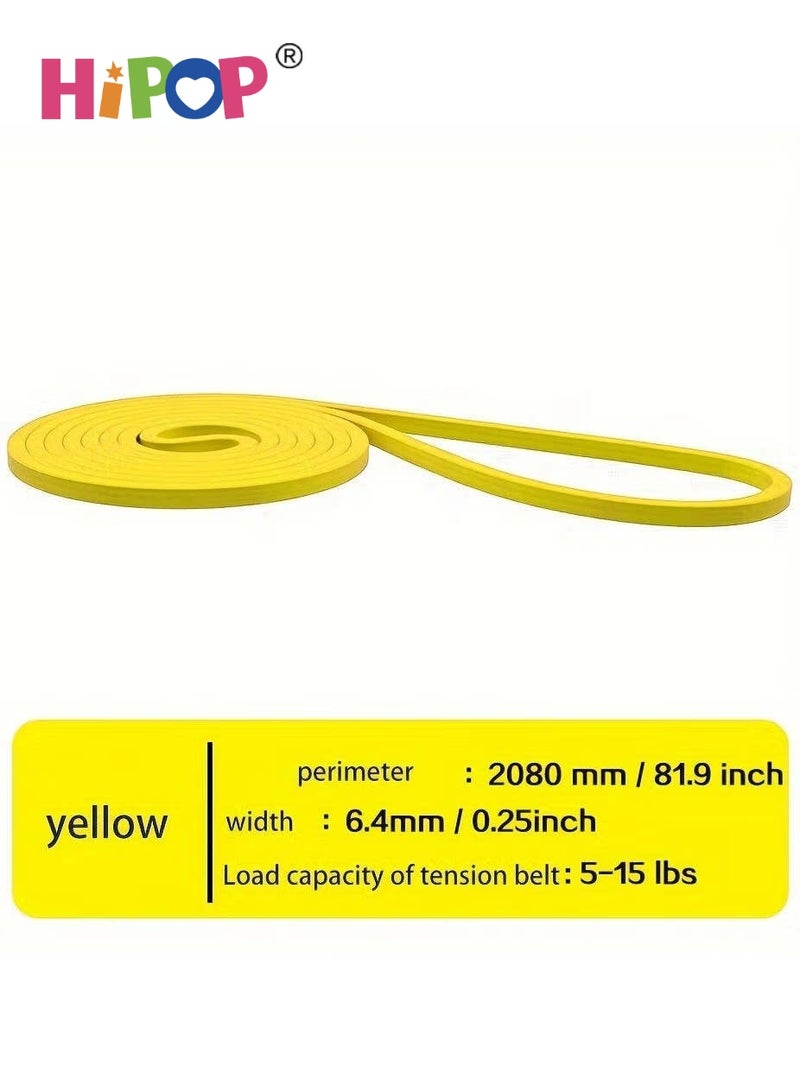 HIPOP 5-15 Lbs Resistance Band,Pull Up Assistance Band for Legs,Working Out,Muscle Training,Yoga,Shape Body,Men Women (Yellow) - Image 2