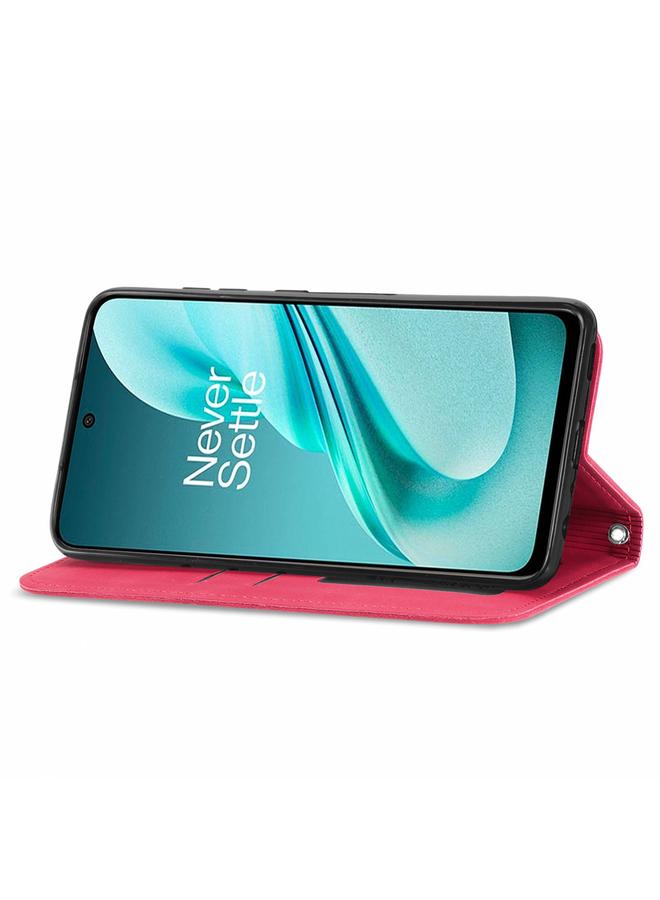 اس-توب جراب هاتف OnePlus Nord N30 SE بتصميم كلاسيكي مصنوع من الجلد ومُزود بمغناطيس قابل للطي - Image 4