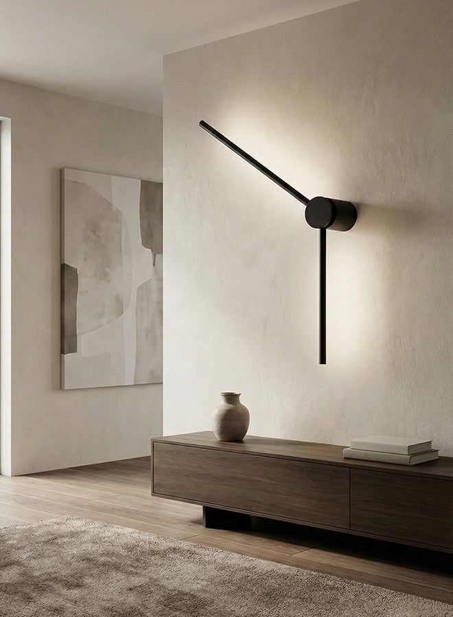 SPOLUX Modern Lighting, Wall Light, Black Color, Length:60+40 cm, Suitable for living room, dining room, bedroom, bathroom - Image 2