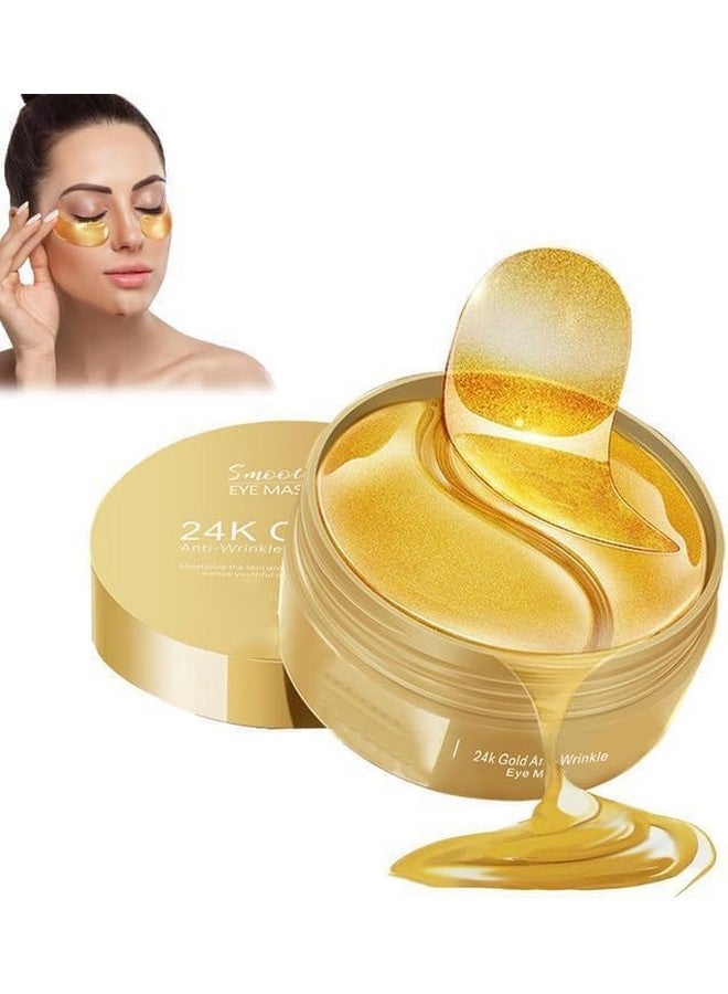 Rexez Eye Patches for Dark Circles with 24k Gold | 60 Pcs Eye Cooling Gel Pads | Hydrogel Eye's Patch Mask with Collagen for Relaxing Eyes, Reducing Puffiness & Wrinkles - Image 1