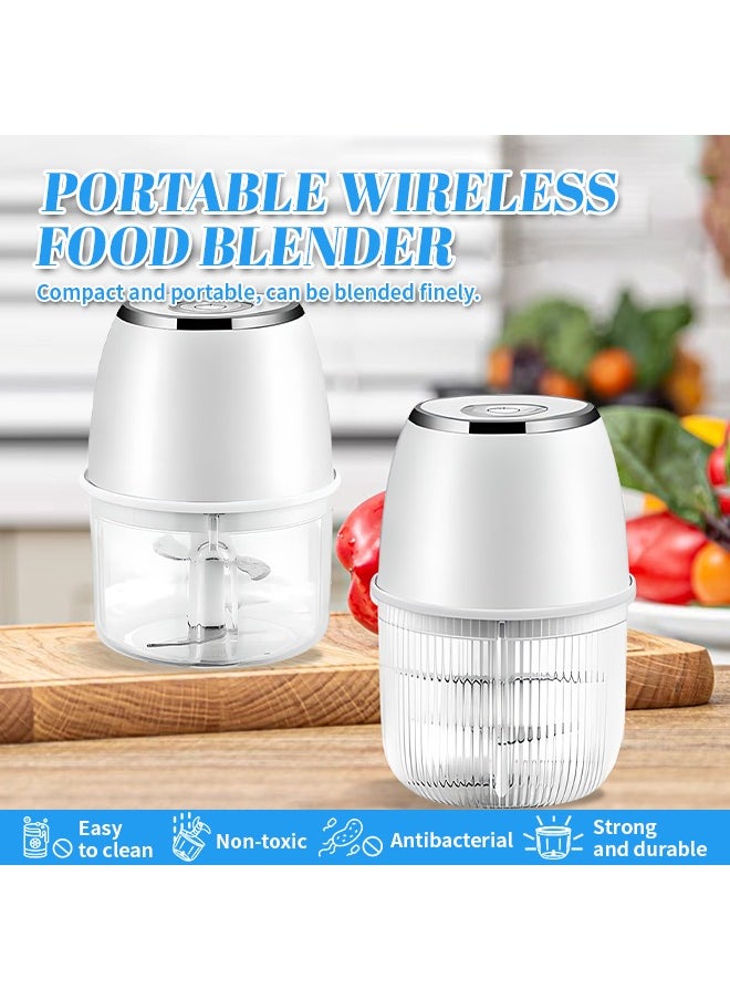 Generic - Electric Food Chopper, 350ml Vegetable Chopper with 6 Stainless Steel Blades, Supports Efficient Chopping of a Variety of Ingredients - Image 1