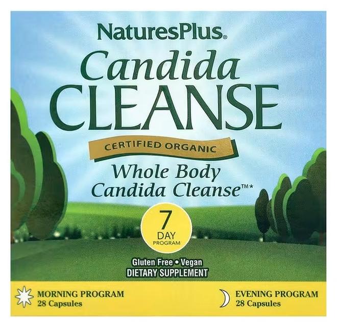 ناتشرز بلس NaturesPlus، منظف المبيضات، برنامج لمدة 7 أيام، زجاجتان، 28 كبسولة لكل زجاجة - Image 1