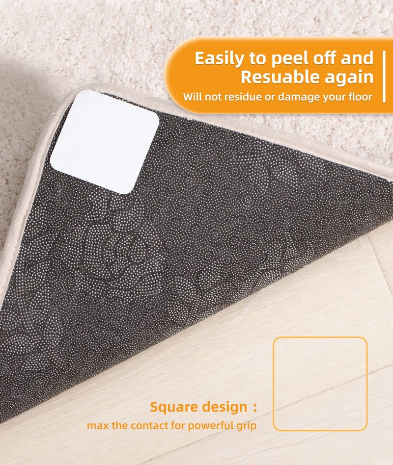 Home Techpro 24 PCS Gripper for Rug for Hardwood Floors  Reusable Under Rug Carpet Tape  Rug Anti Slip Grips for Area Rugs Non Slip Rug Pads - Image 5