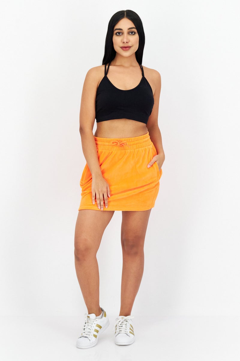 adidas Originals تنورة رياضية نسائية مناسبة للتدريب، برتقالية داكنة - Image 2