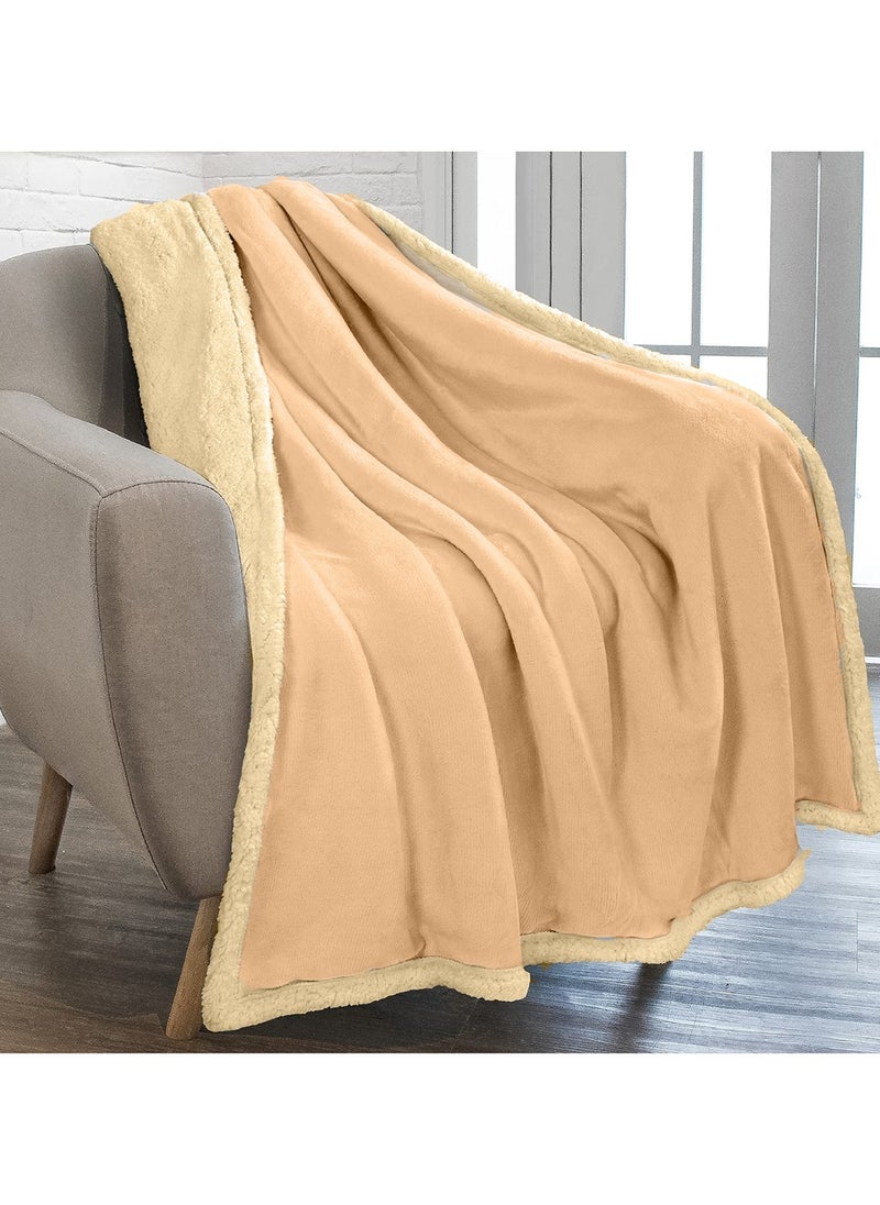 Generic Sherpa Bed Blanket King Size, Double Plush Reversible Fleece, Machine Washable, Warm and Cozy for Bed & Sofa (240x220 cm)  - Image 2