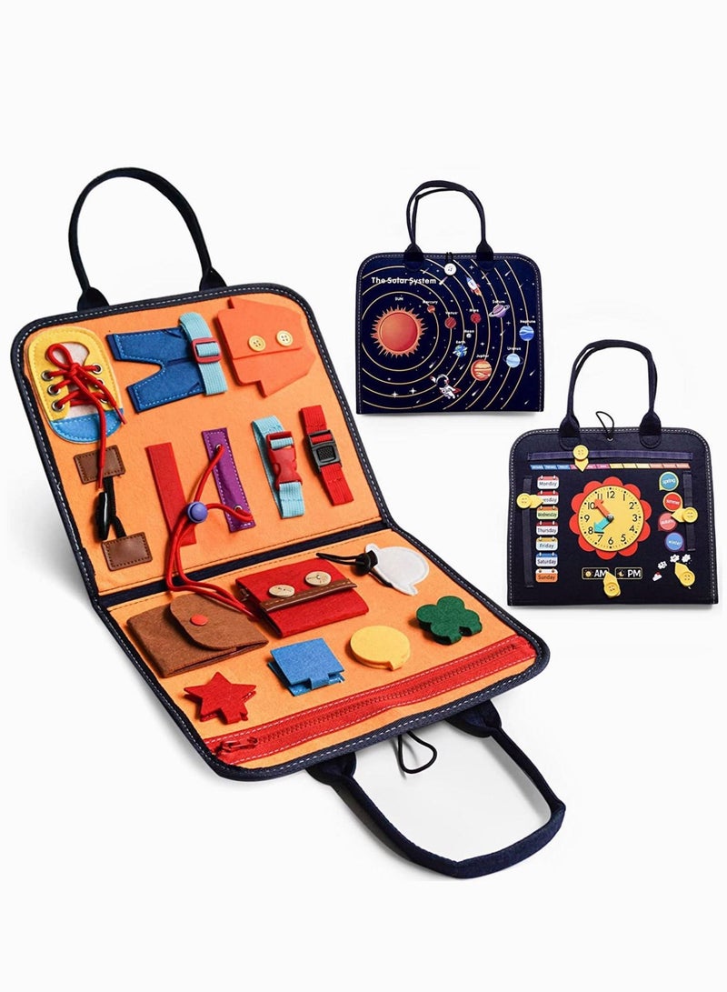 PYEBE Board Montessori Toy for 1 2 3 4 Years Old Educational Activity Board Preschool Learning Fine Motor Skills Toddler Travel Toys Gift for Kids