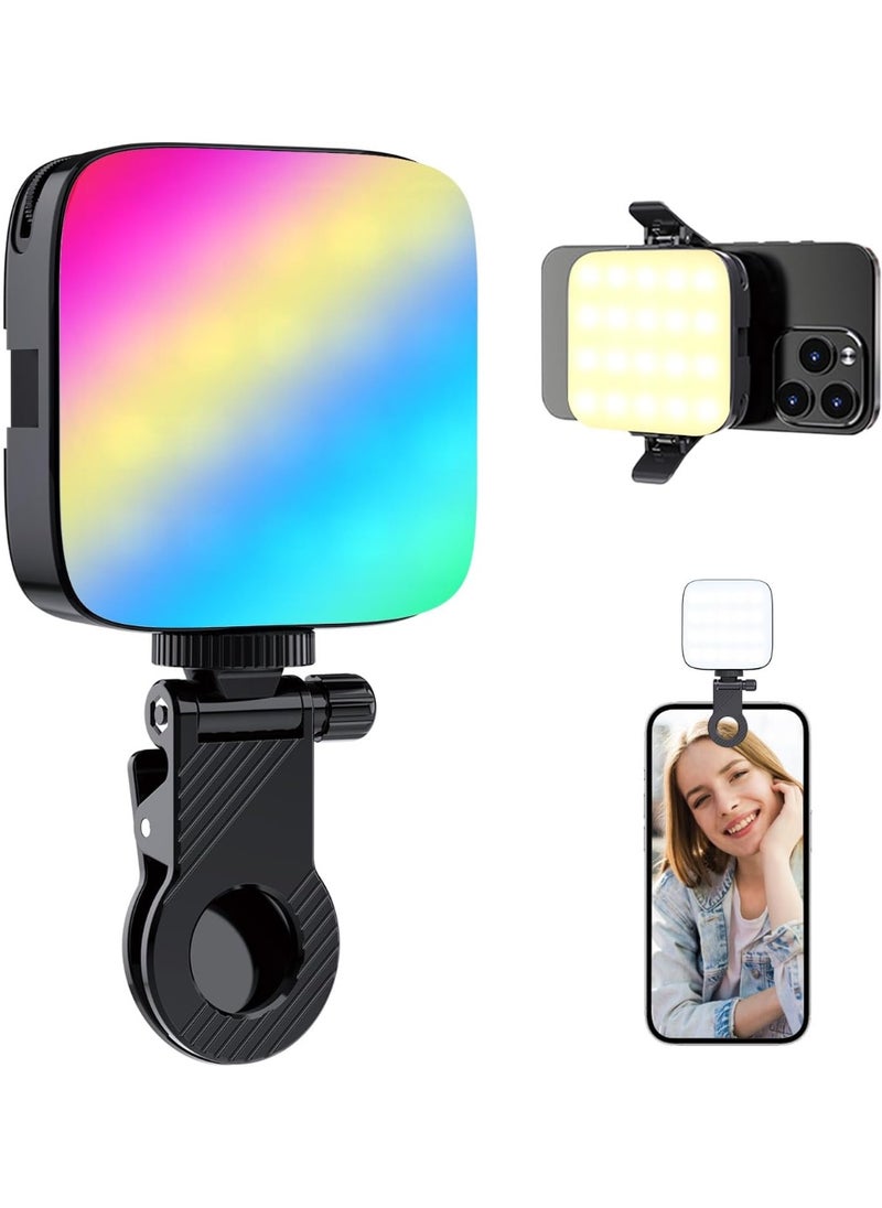 Generic 96-LED RGB Selfie Light with 13 Color Modes – Rechargeable with Clip for Mobile, Laptop, and Camera – Ideal for YouTube, TikTok, Live Streaming, Vlogs, and Photos  - Image 1