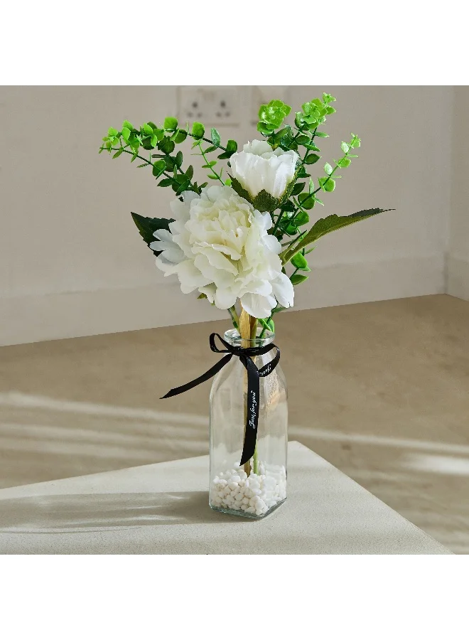 Home Box Areos Flower Arrangement in Glass Vase - 36 cm