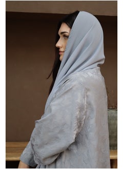 Jimmy Le Bond Luxury Full-Length Abaya with Matching Scarf – Gray  - Image 2