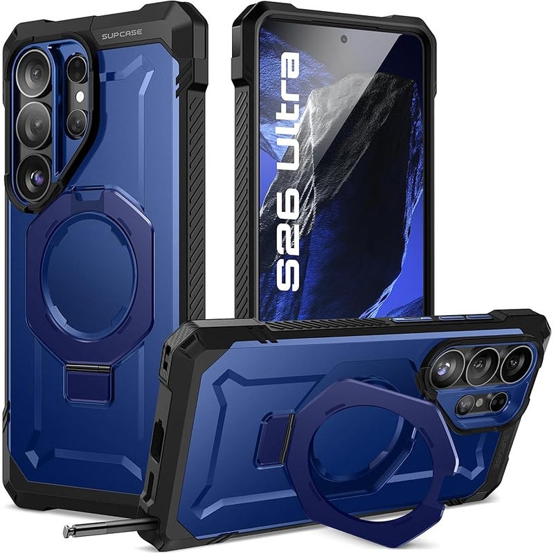 SupCase for Samsung Galaxy S26 Ultra Case with Kickstand (Unicorn Beetle Grip), 【Wireless Charging Compatible】 【Military-Grade Protection】 Heavy-duty Magnetic Phone Case for S26 Ultra 6.9 Inch, Cobalt - Image 1