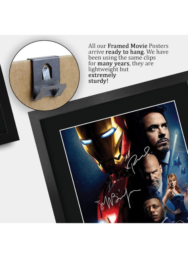 HWC Trading HWC Trading Iron Man Movie Poster Robert Downey Jr Terrence Howard Gwyneth Paltrow Jeff Bridges Signed 16 x 12 inch Framed Gift Printed Autograph Film Print Photo Picture Display - 16" x 12" Framed  - Image 5