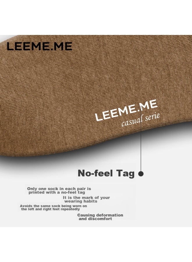 Leeme.me Li Mi Men's Socks, Spring Mid-calf Socks, Breathable Men's Socks, Yarn Men's Socks, Cotton Socks, 5 Pairs - Image 4