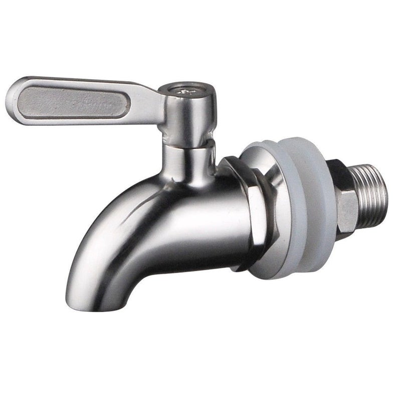 BTSKYStainless Steel Beverage Dispenser Replacement Spigot Fits 16mm58 inchOpening No Lead Dispenser Replacement Faucet Polished Finish