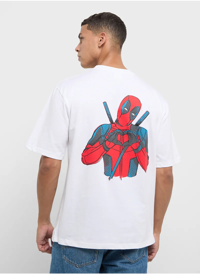 MARVEL Mens Over Size Crew Neck