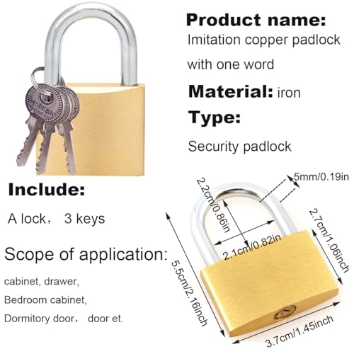 Arlai 4" Stainless Steel Latch Lock Padlock hasp Set, with Screws and Padlock, Your Own Fence Locks gate Lock, for shed Locks with Keys Lock hasp Set - Image 3