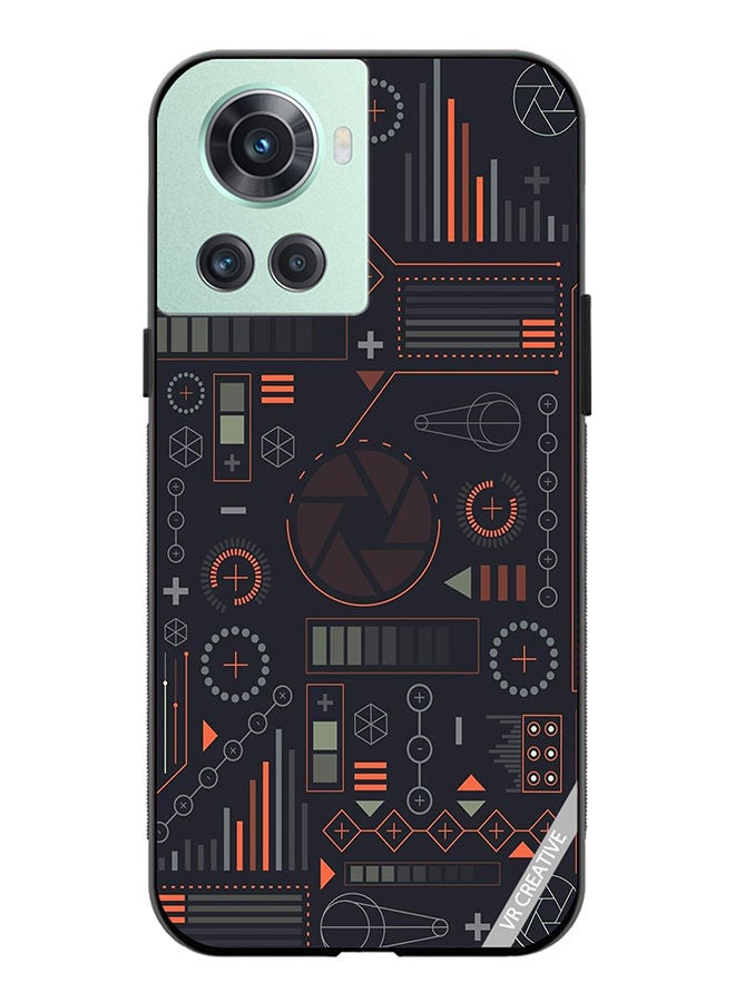 VR CREATIVE غطاء حماية لهاتف OnePlus 10R بتصميم دائري متعدد الألوان - Image 1