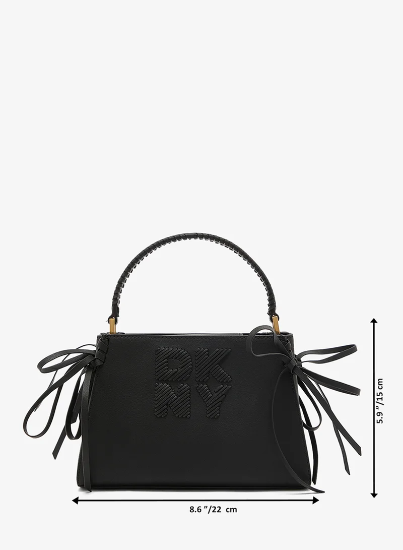 DKNY BLACK/GOLD Foster Small Satchel for Women | Best Price UAE