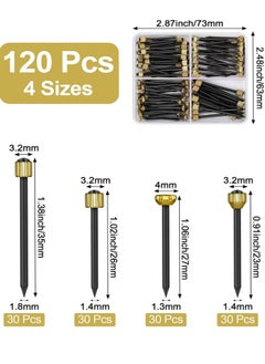 Generic 120PCS Nails for Hanging Pictures, 4 Sizes Picture Hanging Nails for Wall Decoration Hanging Frame Kit Reusable Mirror Hanging Hardware Tool Hangers with Plastic Box  for Claw Drywall Nails  - Image 2