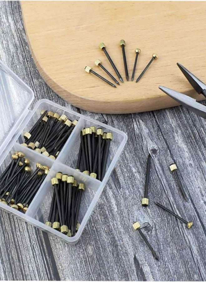 Generic - 120PCS Nails for Hanging Pictures, 4 Sizes Picture Hanging Nails for Wall Decoration Hanging Frame Kit Reusable Mirror Hanging Hardware Tool Hangers with Plastic Box  for Claw Drywall Nails - Image 1