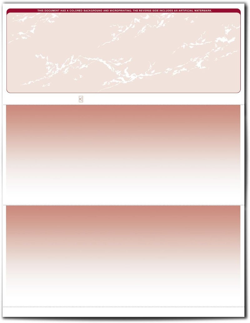 ValueChex VersaCheck - 110 Blank Business Voucher Checks - Burgundy Prestige - 110 Sheets Form #1000 - Check on Top - Image 3