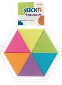 Red Hopax Stickn Adhesive Note Paper 43X50 Mm Triangle Mix 150 Sheets 4-2136900-5001 