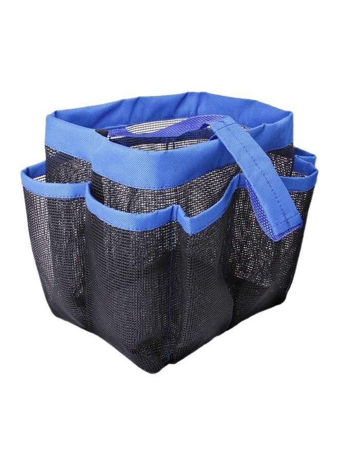 Generic 8 Pocket Shower Caddy Black/Blue 20x23x20cm 