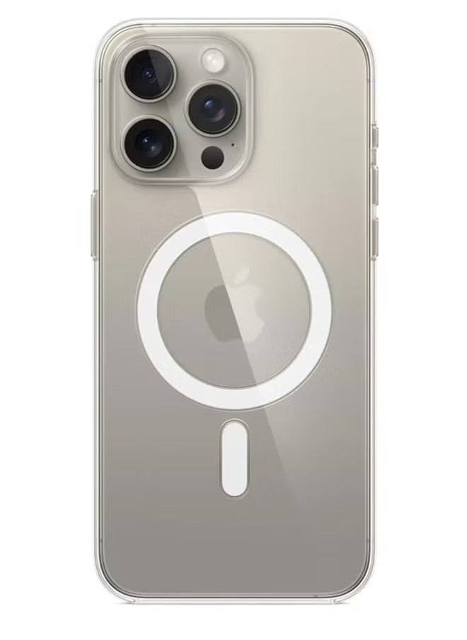 Generic - Magsafe Case for iPhone 15 Pro Magsafe Clear Cover Magnetic Wireless Charging Support, Shockproof Protection, Scratch-Resistant for iPhone 15 Pro - Clear , Clear Case with MagSafe iPhone 15 Pro - Image 1
