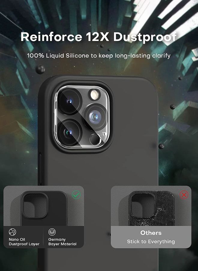 Motim 5 in 1 Silicone Phone Case  +2 Lens Film +2 Screen Film Compatible for iPhone 14 Pro Drop Protection Soft Cover Shockproof Slim Case - Image 5