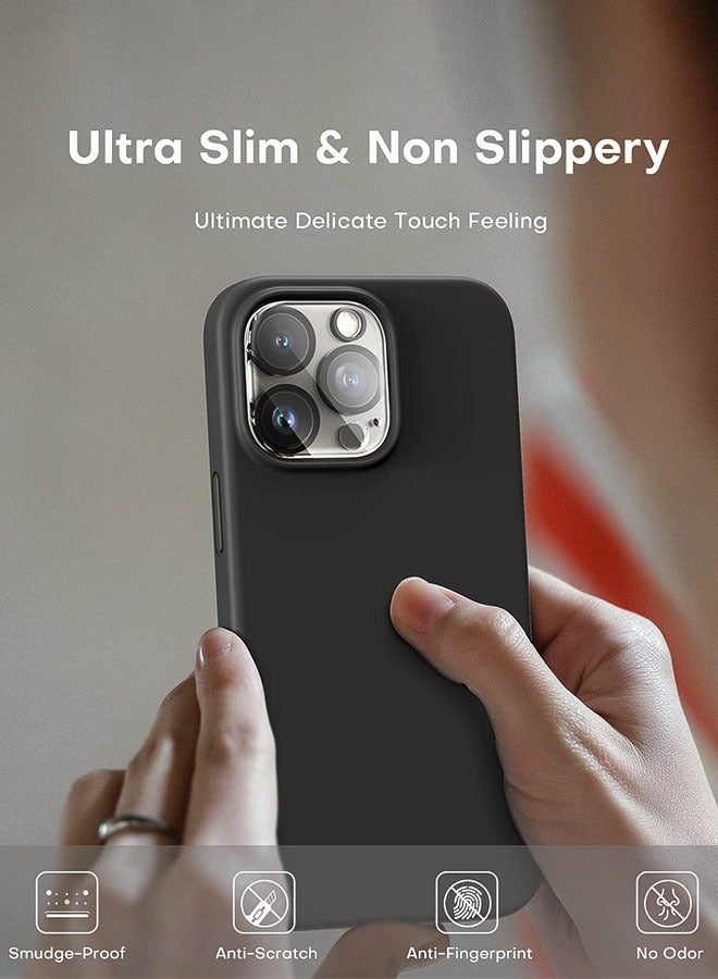 Motim 5 in 1 Silicone Phone Case  +2 Lens Film +2 Screen Film Compatible for iPhone 14 Pro Drop Protection Soft Cover Shockproof Slim Case - Image 4