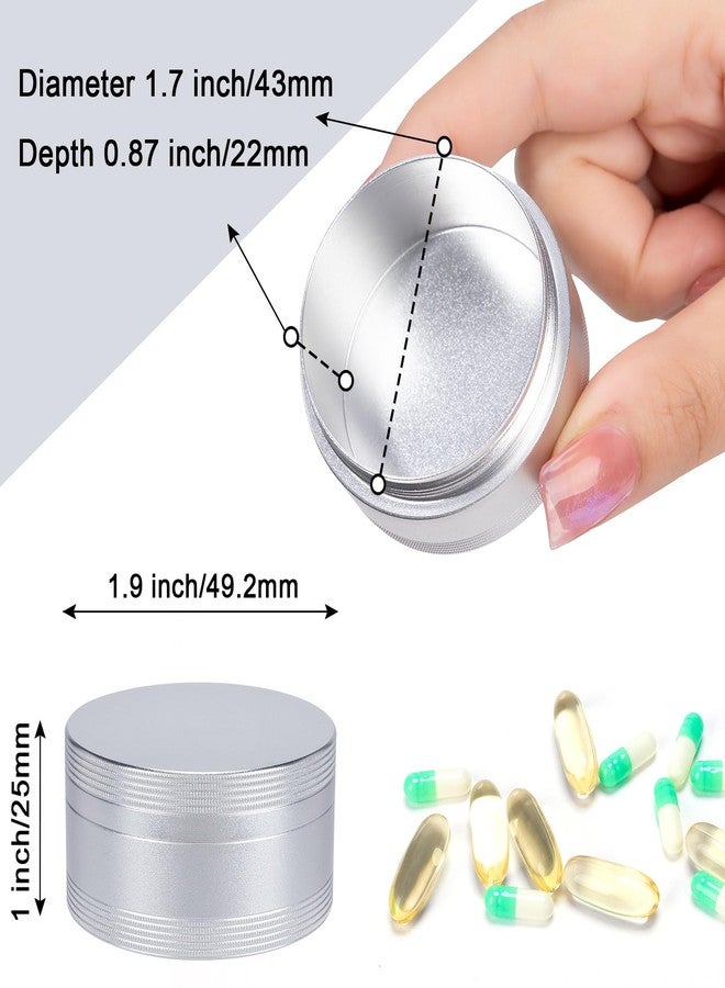 SOBAHIDO Metal Pill Case for Purse Pocket - Waterproof Pill Container Daily Pill Box Portable Medicine Organizer for Pills/Vitamin/Fish Oil/Supplements, Silver Medium Pill Box - Image 4