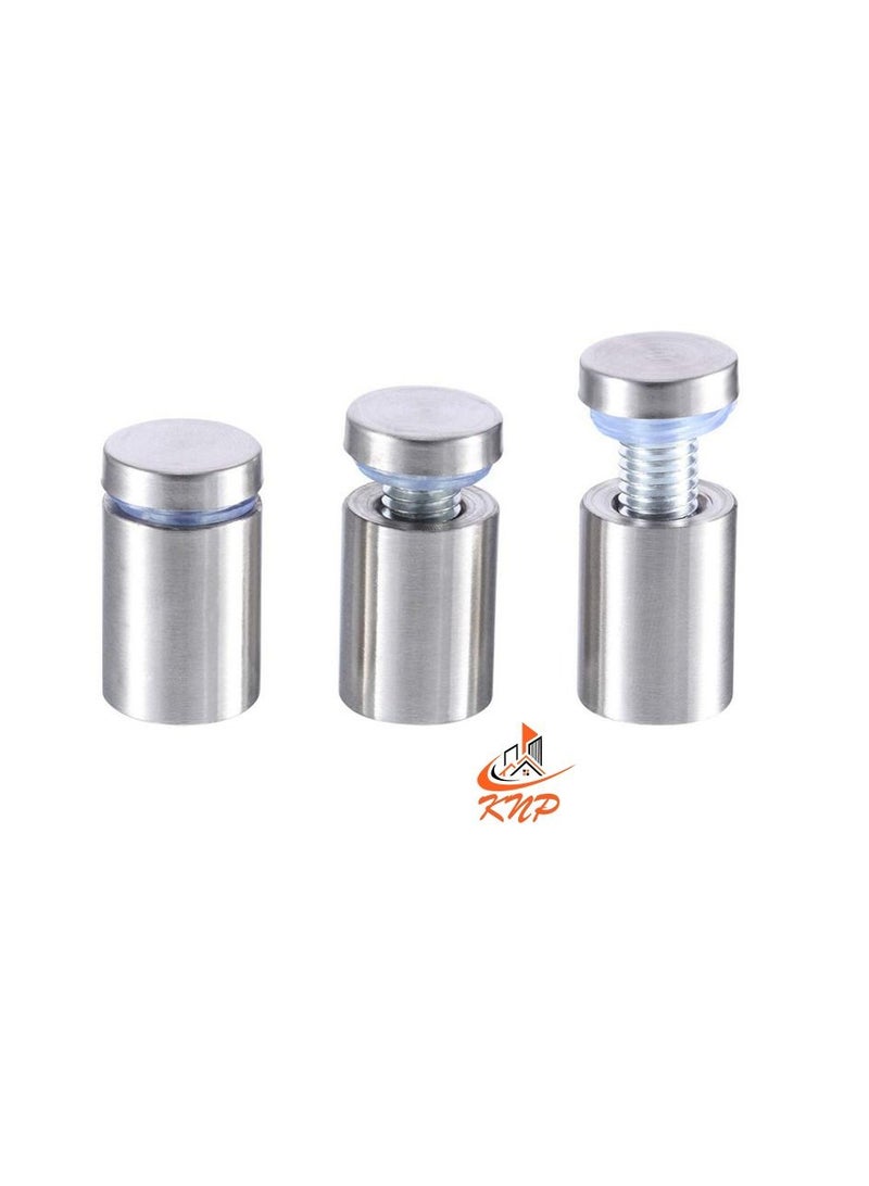 KNP Solid Glass Holding Sandoff Screw Matt Finish (1" X 1") - 2pcs - Image 1