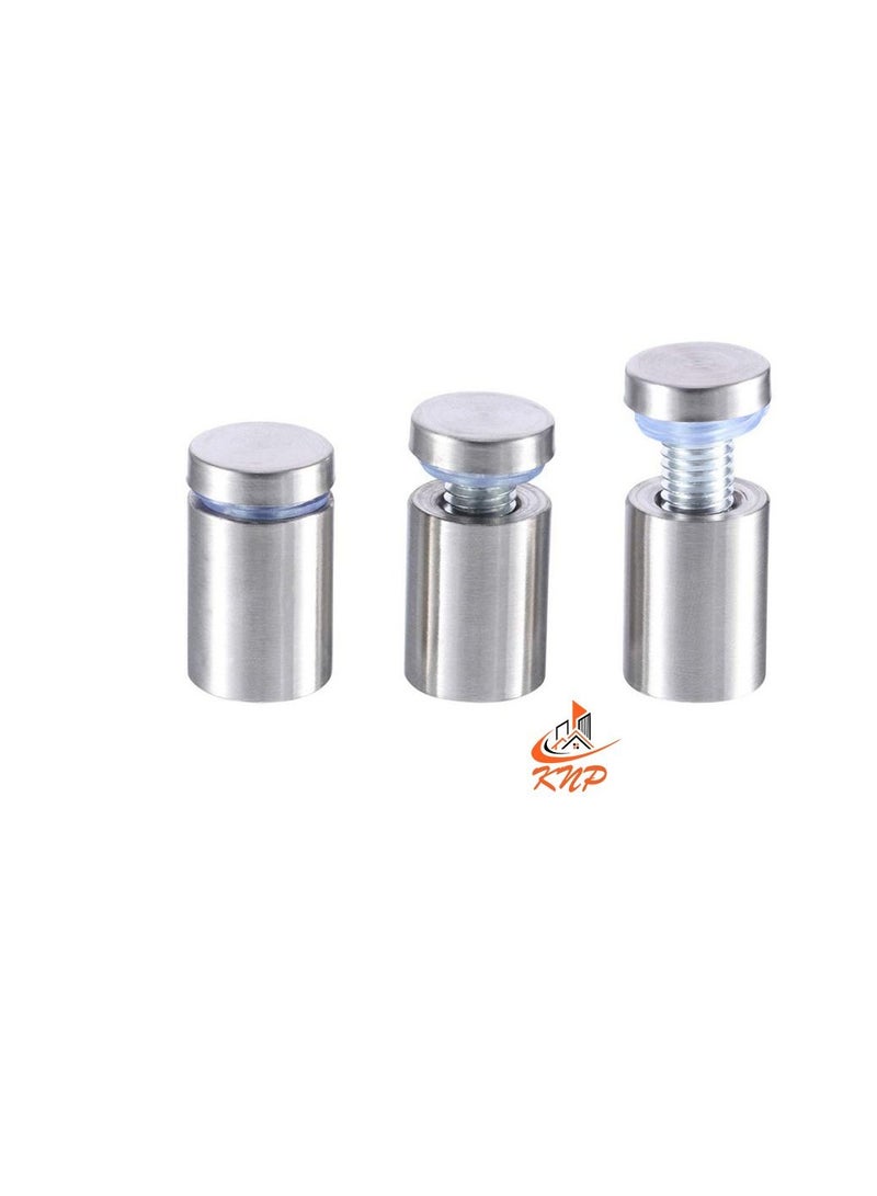 KNP Solid Glass Holding Sandoff Screw Matt Finish (1" X 1") - 2pcs - Image 2