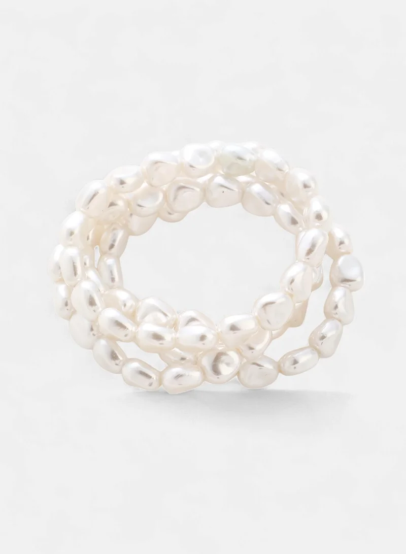 Sohi  Women's Pearls Beaded Multi-Layer Bracelet for Women | Best Price UAE